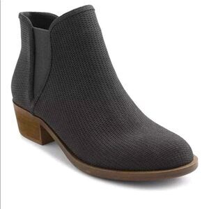 Kensie Women's Gerona Canvas Fashion Chelsea Boots, Gray, 8.5